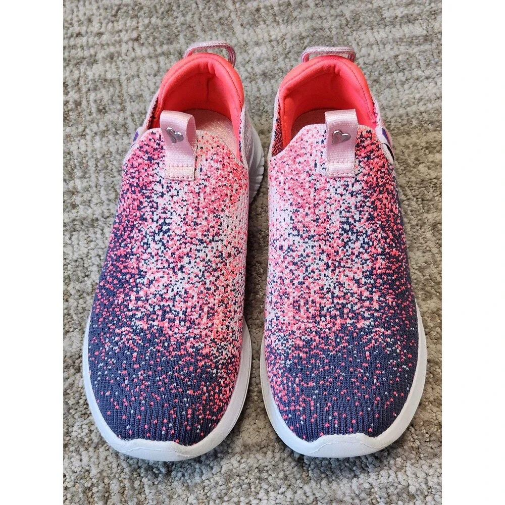 SKECHERS girl Ultra Flex 3.0 Speckled Slip-On Athletic Shoes Pink blue size 3
